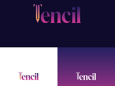 Tencil - Creative Pencil-Inspired Logo Design a logo branding design design tools effect freelancer illustration logo modern illustration tencil type ui vector