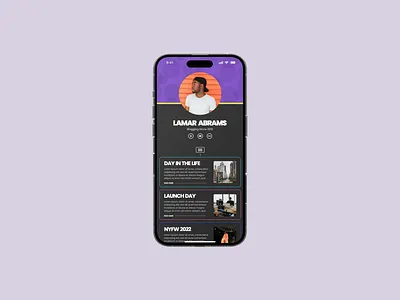 Daily 006 - Social Profile 006 app concept app design blog blogging daily ui daily ui 006 design ios iphone iphone 16 social network social profile ui ui ux ui concept ui design ui designer uiux ux design