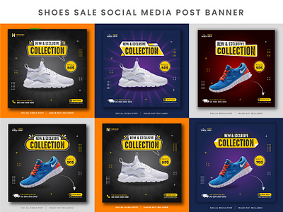 Shoes Sale Social Media Post Banner banner business card business card design graphic design vector