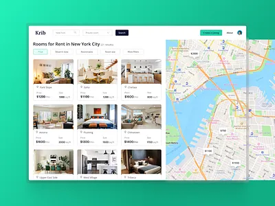 Property Listing Page #DailyUI android mockup app screens apple application bootstrap admin business web dashboard design design interface mock up property real estate samsung ui ui template uiux user dashboard website websites
