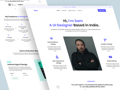 UI Designer Portfolio Landing Page figma figma design web design web designer website design