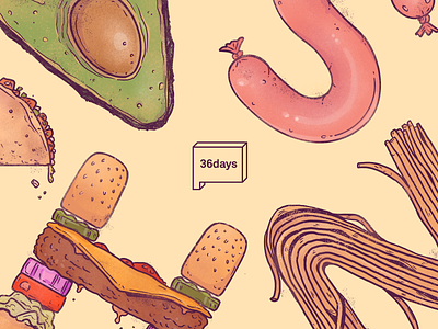 36 Days of Type! 36 days of type art comida drawing food foodie illustration logo snacks type typography