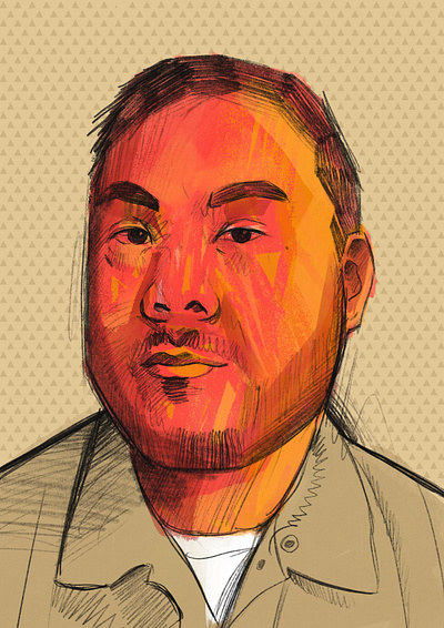 David Chang character chef david chang illustration illustrator kitchen people portrait portrait illustration procreate