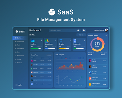 SaaS File Management Application Design app dashboard saas ui ui design uiux user interface ux design web app