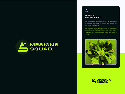 MESIGN SQUAD Logo Design | Modern M S Letter Design. branding creative logo graphic design letter logo lettering design logo logo monogram logo symbol startup wordmark