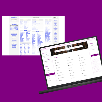 Craiglist Redesign Challenge branding design illustration landing page ui ux webdesign website
