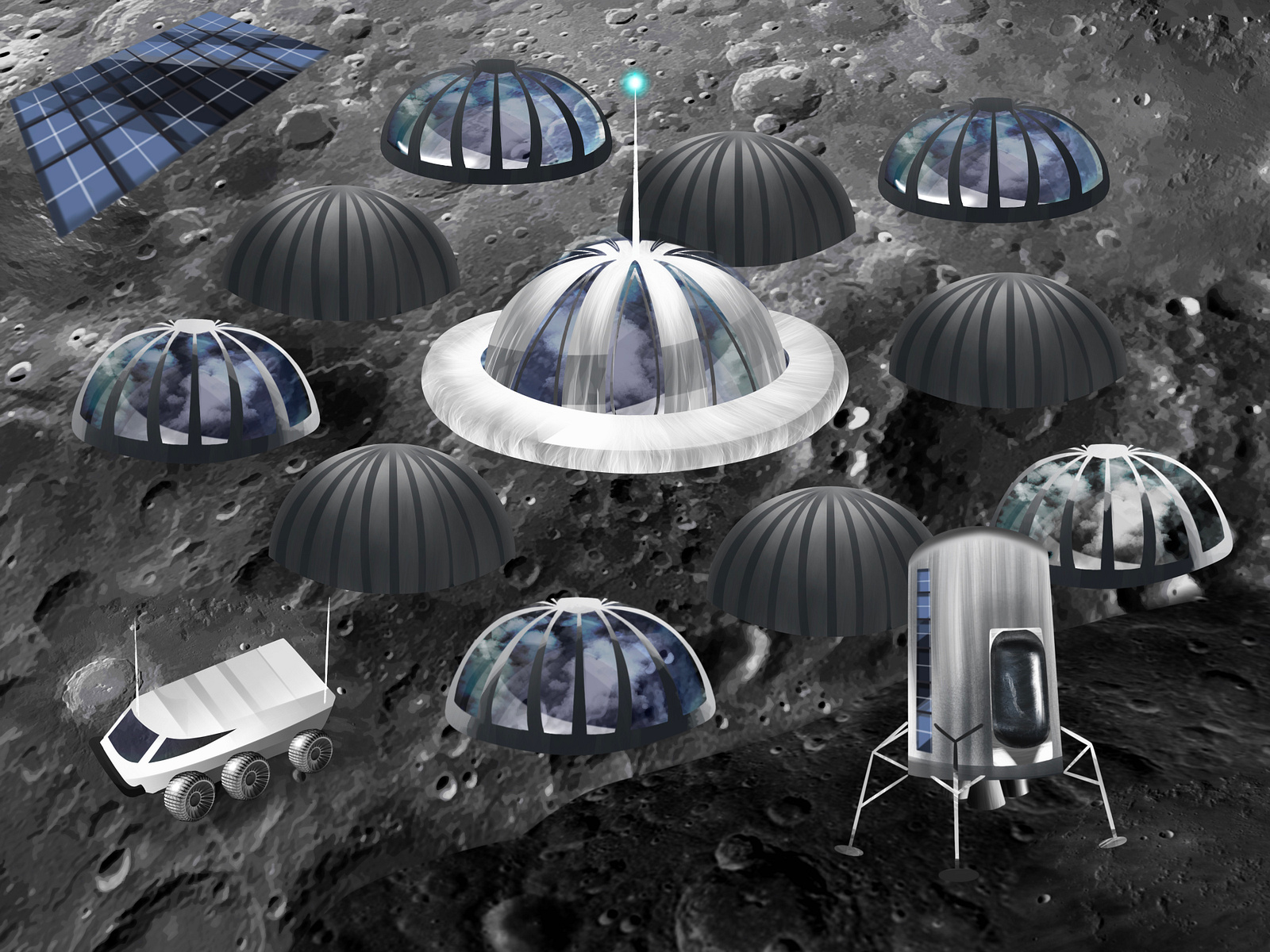 Moon base concept art part II by Dorothy Arts on Dribbble