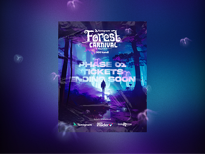 Tentgram Forest Carnival - Poster Design adobe illustrator ai avatar branding carnival design festival figma forest glow gradient graphic design illustration minimal music nature photoshop poster