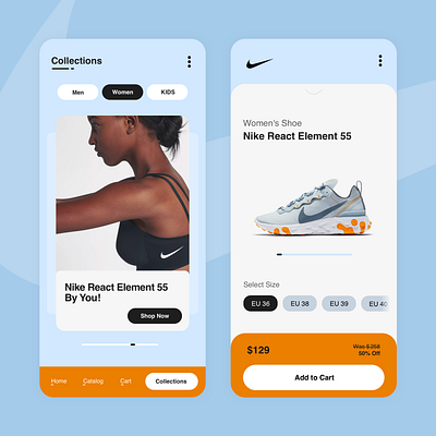 Nike App Shot mobile ui ux
