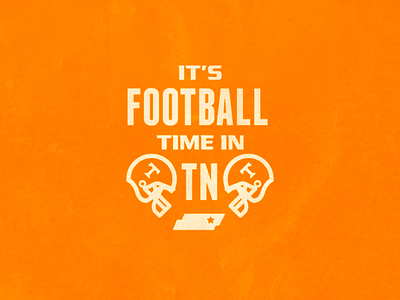Football Time football illustration knoxville lapel pin pin tennessee tn type typography volunteer