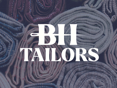 BH Tailors branding flat graphic design logo typography