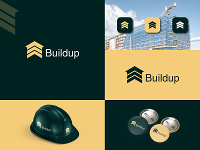 Buildup logo, Real estate logo abstract bold colorful creative geometric iconic innovative minimalist modern playful professional simple trustworthy
