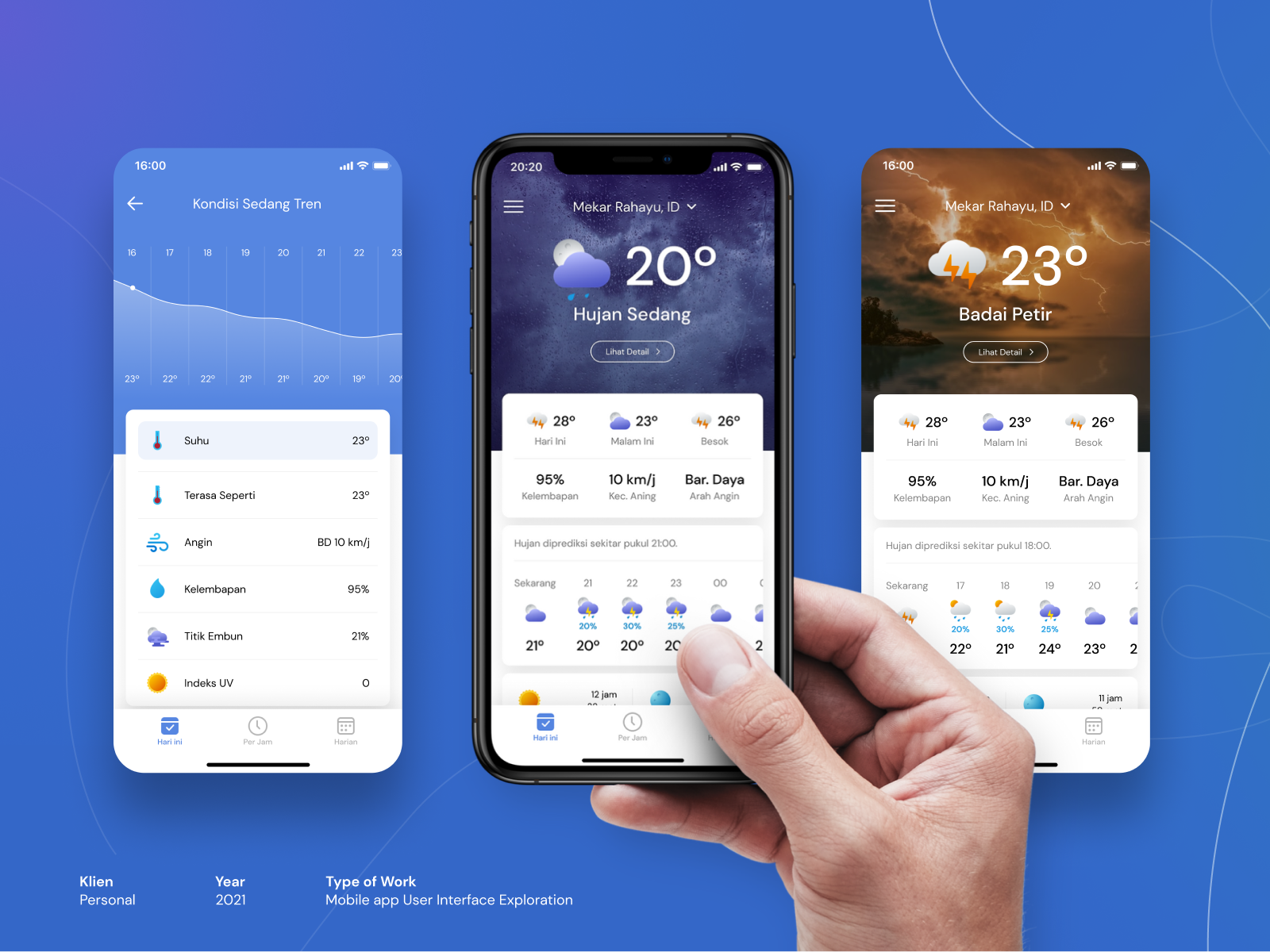 Weather forecasting App Exploration by Muhammad Firdaus on Dribbble