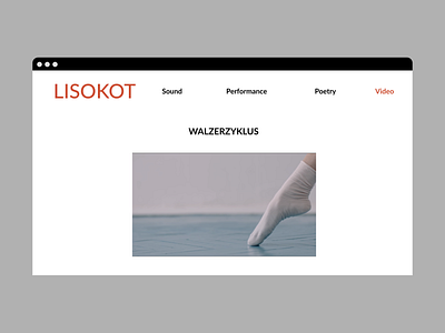 Lisokot artist portfolio website layout portfolio responsice web web design website