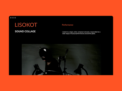 Lisokot artist portfolio website artist layout performance portfolio web web design website