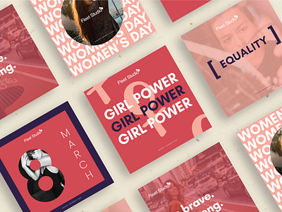 Fleet Studio - Women's Day Insta Post branding design dribbble graphic design iconography logo