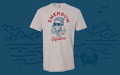 Oyster Man / Jax Fish House emersum oysters illustration jax fish house oyster peace shucked tshirt