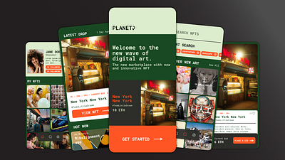 PLANET: A Revolutionary NFT Marketplace app design graphic design ui