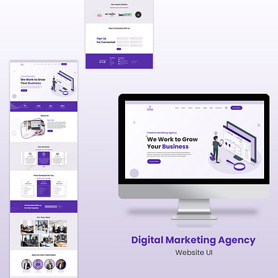 Website Landing Page_UI Design)_(Digital Marketing Agency) branding creative design figma graphic design landing page simple ui ui design uiux ux web website