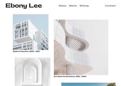 Architectural Photographer Portfolio Website architecture branding design figma figma design photographer ui ui design web design