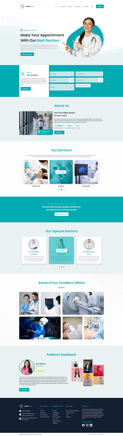 Website Landing Page_UI_(Medical) branding creative design graphic design landing page simple ui ui design uiux ux web website