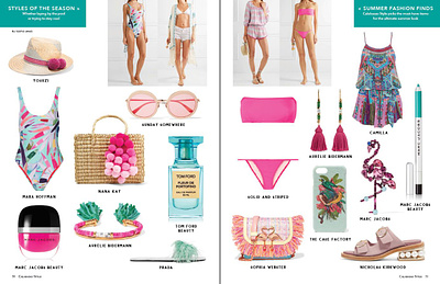 Magazine Layout for Summer Fashion branding creative direction editorial layout graphic design magazine layout