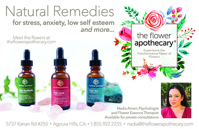 Ad for Apothecary Therapist advertisement branding creative direction graphic design magazine layout