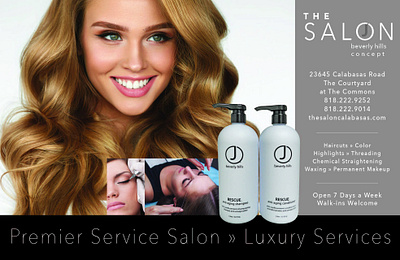 Ad for Hair Salon advertisement creative direction design graphic design magazine layout