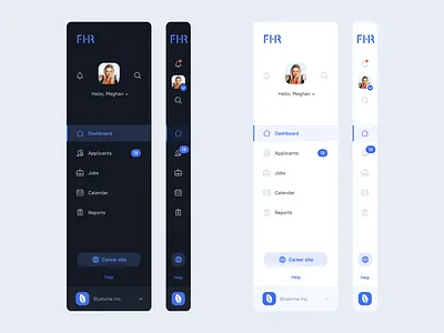 Navigation sidebars app ats candidate candidates clean collapsed dark mode design hr light mode navigation recruitment saas sidebar ui ui design ux ux design web
