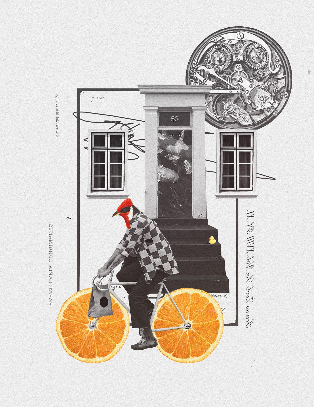 Delivery - digital collage collage design digital art digital collage graphic graphic design poster print texture