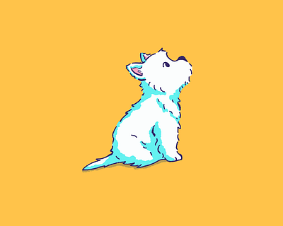Hello Angus animal cartoon cute digital art dog dog illustration dog lover drawing flat illustration kawaii minimal pet procreate puppy