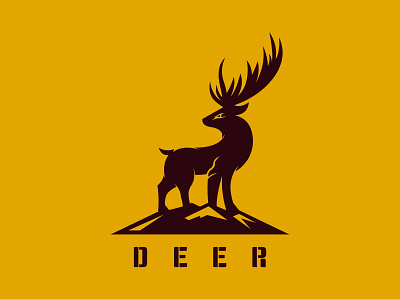 Deer Logo For Sale animal branding club creative deer deer logo for sale forest great hunt jungle logo stag symbol ui unused logo ux vector wild zoo