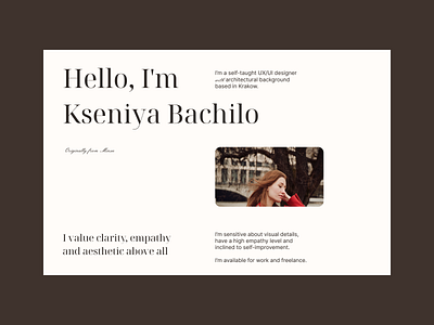 Kseniya Bachilo | Folio'23 design folio grid homepage portfolio ui ux web design website