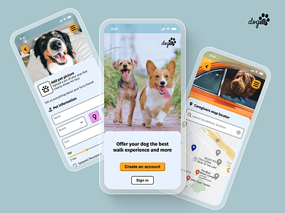dogGO // dog walking app // case study app app design dog app dog walkers app dog walking dog walking app product design ui ui design