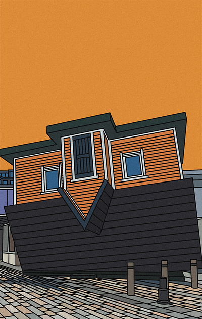 Upside Down House - Westfield Shepherds Bush (made on procreate)