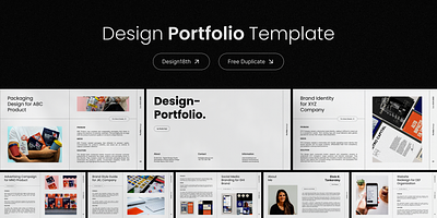 Portfolio Template brand design figma free portfolio presentation presentation design template
