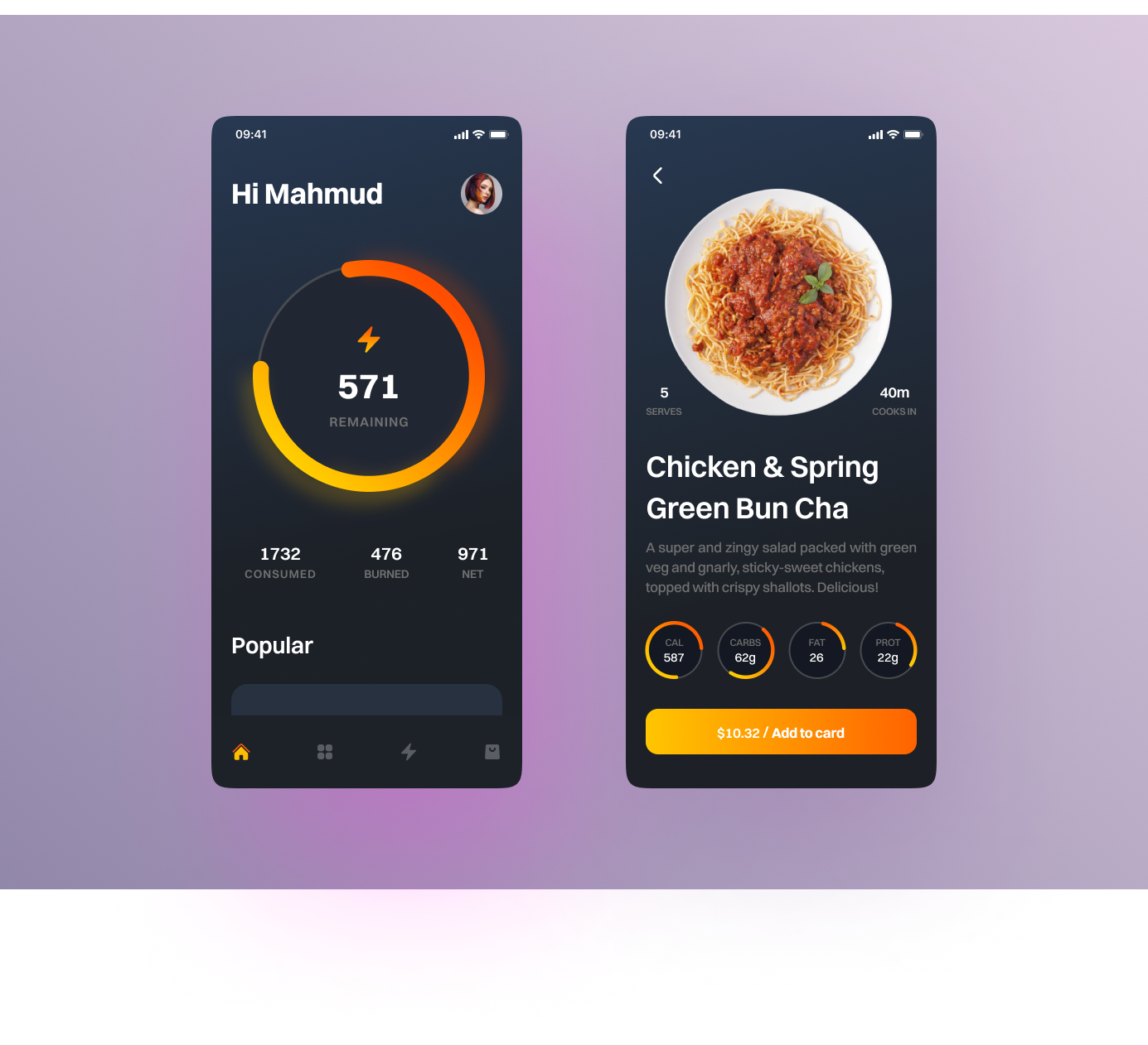 Healthy Food Mobile App UI Design Concept by Sheikh Baijid Ahmed on ...