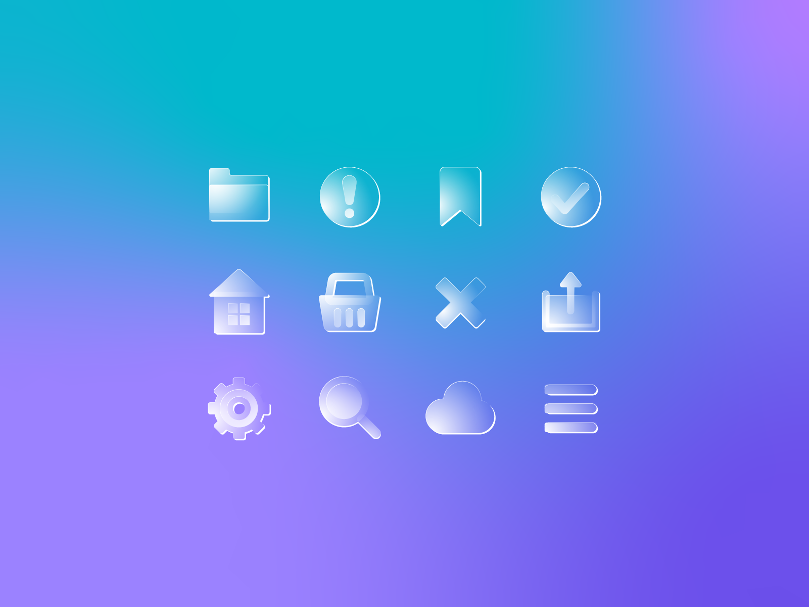 air glass icons air glass branding color theme dark theme design glass gradient graphic icon icons semi transparent ui white