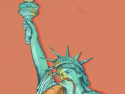 Lady Liberty Panic design digital illustration graphic design illustration poster design