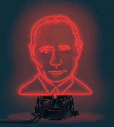 Putin / Red Alert design digital illustration editorial illustration graphic design illustration political illustration poster design