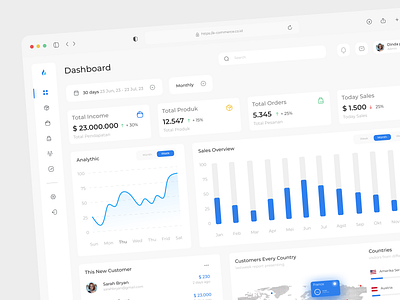 Dashboard Admin E - Ecommerce dashboard design ecommerce ui web website