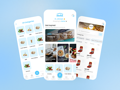 Mrkt - Groceries app app home page shopping ui