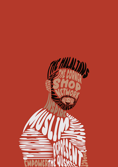 Typographic portrait of @smashbengali (made on Procreate) graphic design illustration typography