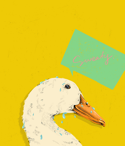 Sweaty Duck design digital illustration graphic design illustration poster design