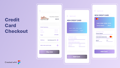 Daily UI #002 / Credit Card Checkout app checkout credit card dailyui dailyui 002 dailyuichallenge design figmadesign mobile mobiledesign payment payment form typography ui