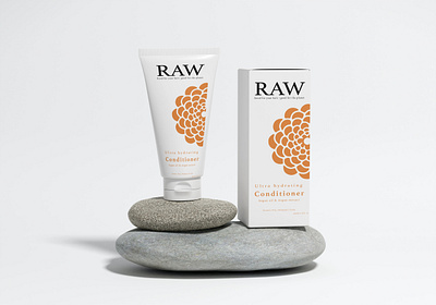 Raw hydrating conditioner branding design freelancer graphic design packaging design product design