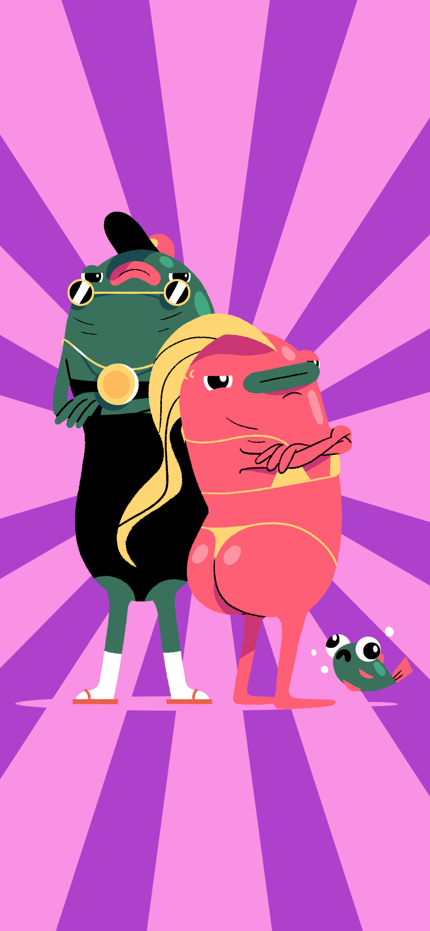 The Goldfish Gang 2d after effects animation bts cel character fish gang goldfish illustrator loop