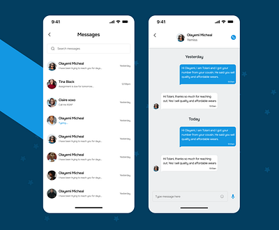 A Direct Messaging App UI - #DailyUI design mobileapp ui ux