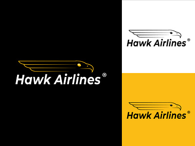 Hawk Airlines design graphic design logo typography vector