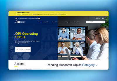 Research Website Redesign concept digital design government research ui ux website design